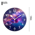 thumbnail image 2 of 14 Inch Wall Clock Battery Operated Silent Clock Decorative for Office, Kitchen, Outdoor, Living Room，Starry Jellyfish Underwater Ocean Marine Sea Life Cute, 2 of 4