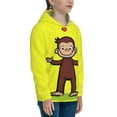 thumbnail image 4 of Curious George Boys' Hoodie Realistic 3d Print Graphic Hooded Sweatshirts With Drawstring, 4 of 5