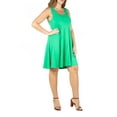 thumbnail image 3 of 24seven Comfort Apparel Plus Size Fit and Flare Knee Length Tank Dress, 3 of 4