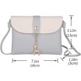thumbnail image 2 of Dicasser PU Leather Shoulder Handbag Cross Body Purse for Teens Girls Small Cross Body Bag for Girls Gray, 2 of 10
