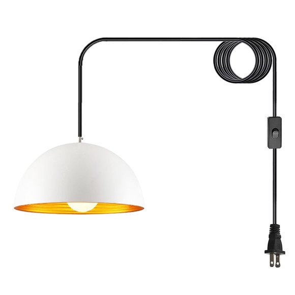 Plug In Chandelier Modern Minimalist Dining Room Kitchen Island Metal White Mid Century Pendant Light Fixture Corner Lights For Living Room