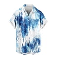 thumbnail image 5 of Stamzod Hawaiian Shirt for Men Big & Tall Short Sleeve Button Down Shirts Summer Beach Shirts with Pocket Light Blue XXXXL, 5 of 6