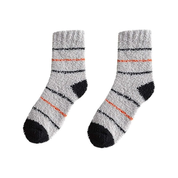 Terry Cloth Fleece Socks Womens Mens Soft Fuzzy Plush Crew Socks Adult Winter Warm Fluffy Sleeping Socks Gifts Multicolor