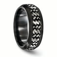 thumbnail image 5 of Edward Mirell Black Ti & Titanium Beveled Casated 9mm Band, 5 of 7