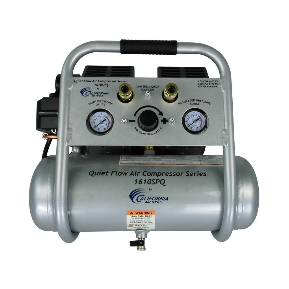 California Air Tools 1610SPQ Quiet Flow 1.0 Hp, 1.6 Gal. Steel Tank Air