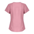thumbnail image 4 of Scrub Top for Women – Breathable 4-Way Stretch V-Neck Top with Multiple Pockets Pink S, 4 of 4