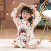 Ensemble de pyjama Disney blanche neige pour enfants vêtements de nuit pour enfants filles printemps et automne à manches longues dessin animé bébé pyjamas de noël