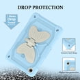 thumbnail image 2 of FJLBDE Case for Samsung Galaxy Tab A11 Plus/A9 Plus 11 Inch with Butterfly Stand, Shockproof Protective Tablet Cover with Shoulder Strap for Kids Girls, Beige Blue, 2 of 5
