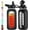 Black, variant on Yunmu Furniture 32 oz Glass Water Bottle with Straw, Large Motivational Water Jug | Time Marker, 2 Leakproof Lids, Wide Mouth, Water Flask Cup with Handle and Silicone Sleeve, Black
