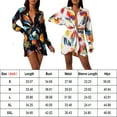 thumbnail image 6 of Qiylii Women’s Printing Dress,Bandage V-neck High Waist Long Sleeve Mini Dress, 6 of 6