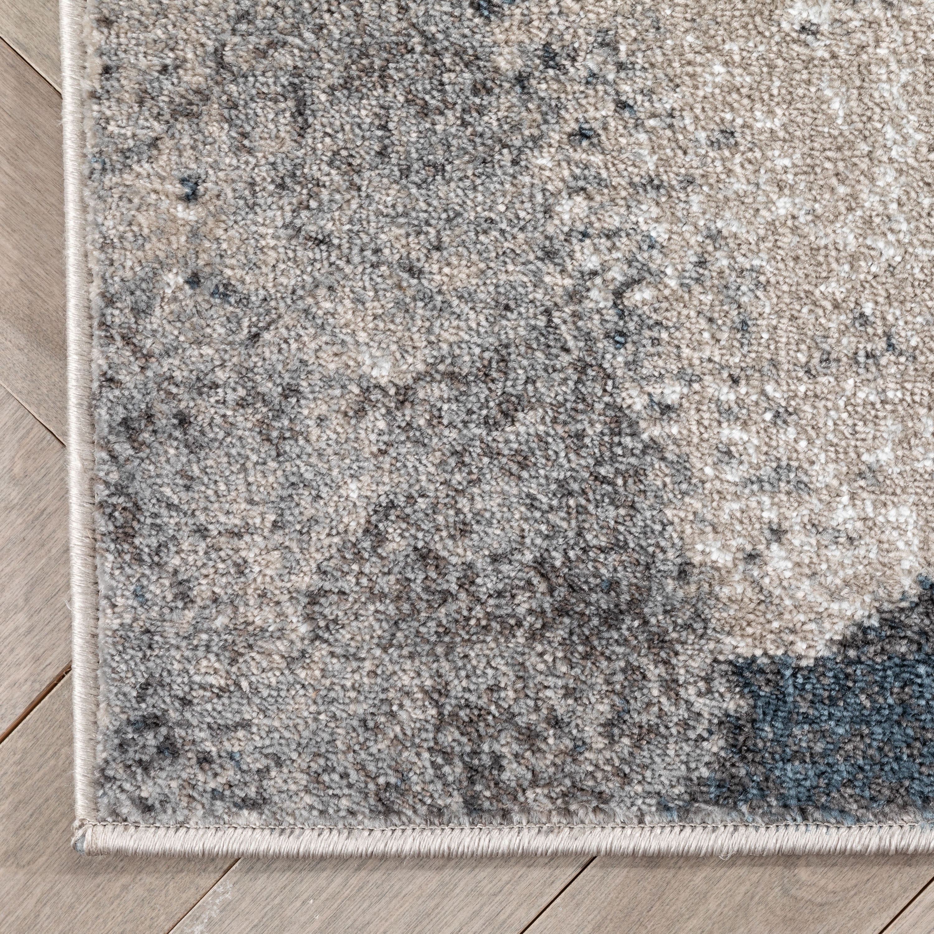 Well Woven Verity Abstract Area Rug, 9.25' x 12.5', Eclectic Geometric Pattern, Soft, Glam Pile, Distressed Design & Modern Color Palette