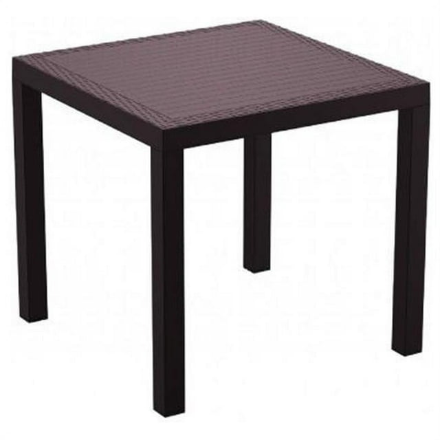Siesta ISP875-BR Table à Manger Carrée de 31 Po en Résine Orlando Aspect Osier Brun