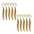 thumbnail image 4 of Rongfmy 10 Pack Creative Antique Bronze/Gold Color Metal Feather Bookmark Chinese Golden, 4 of 9