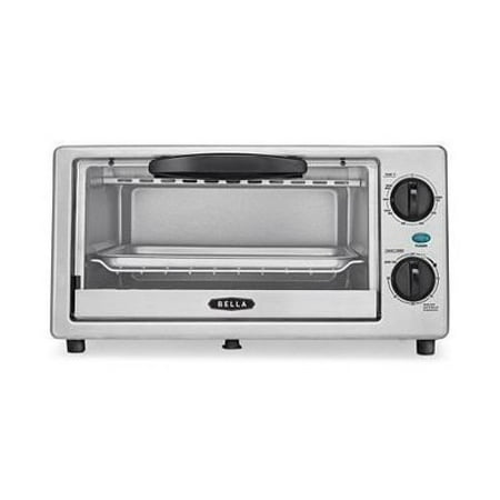BELLA 4 Slice Countertop Toaster Oven, 1000 Watt Quartz Element