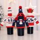 thumbnail image 2 of 6 piezas de funda para botella de vino de Navidad, bolsas de vino tinto, funda para botella de vino de Navidad, bolsa reutilizable para botella de vino de Navidad, bolsa de tela para botella de vino de Navidad (B) oso de fresa Electrónica, 2 of 5