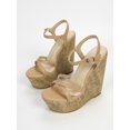 thumbnail image 3 of Women Apricot Stitch Detail Ankle Strap Wedge Sandals, Fashionable Open Toe Sandals For Vacation, 3 of 5