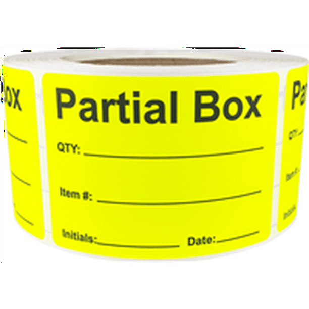 Yellow Partial Box Labels With Details 500 Labels 2 5 X 3 5 Inches Rounded Corners Walmart Com