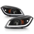 thumbnail image 2 of AKKON - Fits 2005-2010 Chevy Cobalt 05-06 Pontiac Pursuit 07-10 G5 [Halogen Type] LED Light Bar Projector Black Headlights Pair, 2 of 7
