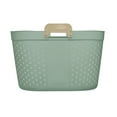 thumbnail image 4 of Mainstays Oval Flexible Decorative Laundry Basket, Sage Green Plastic, 4 of 11