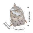 thumbnail image 2 of Weebloom Bow School Backpack For Kids Girls Cute Bow Print Large Capacity Lightweight Versatile Travel Large Bookbag Middle High School College White, 2 of 5