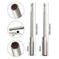 Whatever You Like Electric Socket Wrench 10mm Size 150mm Length 2 Pcs Set Not Easy To Fall Off Pistol Drills Auto Parts Nut Driver (Hand Tools)