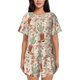 thumbnail image 1 of Fotbe Floral Cowboy Boots Conjunto de Pijama Estampado para Mujer, 2 Piezas, Ropa de Dormir con Camiseta de Manga Corta y Shorts Suaves-3X-Large, 1 of 6