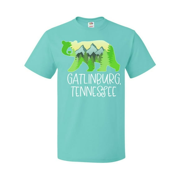 Inktastic Gatlinburg, Tennessee- Mountains and Bear Shape T-Shirt