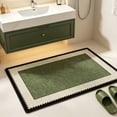 thumbnail image 5 of PLPPYFS Indoor Door Mat, 16"x24", Bathroom Rugs Non Slip Washable, Super Absorbent Thin Bath Mat Small Quick Dry Bathroom Rug, Front Door Mat for Back Door Inside Floor Rugs for Entryway-Green Square, 5 of 7