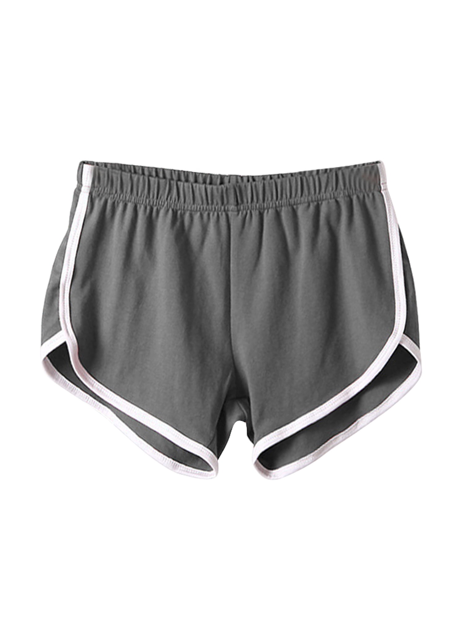 Women Stripe Pocket Loose Hot Pants Lady Summer Beach Shorts Trousers（Gray,XL） 