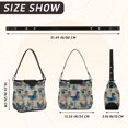 thumbnail image 2 of Iauyy Women's Handbag Removable Shoulder Satchel Bag-Polyester and PU leather ，Blue Butterfly, 2 of 7