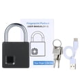 thumbnail image 2 of Smart Fingerprint Lock USB Rechargeable 10 Sets Fingerprints IP65 Waterproof Anti-Theft Security Padlock Door Luggage Case Lock with 2 Keys, 2 of 8