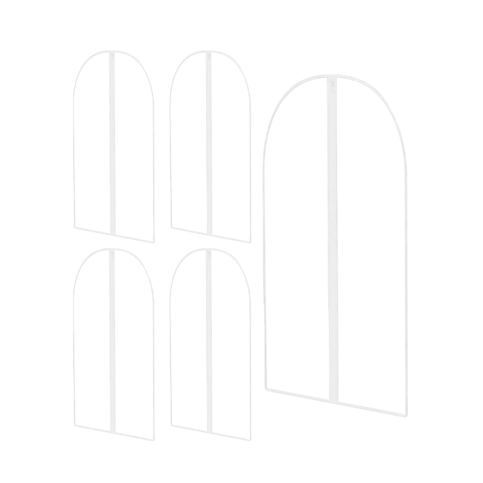 Lunxisen 15 Pcs Garment Bag Plastic Garment Bags with Zipper Hanging Clothes Cover Dress Bag for Suits, Coats Closet(M)