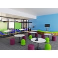 thumbnail image 3 of Pemberly Row Modern / Contemporary Ball Office Chair in Black Vinyl, 3 of 7