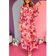 thumbnail image 1 of FOLUNSI Robe Maxi à Fleurs : Taille Smockée - Élégante, Confortable pour Tous les Jours!, 1 of 8