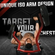 Syedee Chest Press Machine, 1250LBS Capacity with Independent Converging Arms, Adjustable Flat Incline Fitness Bench for Home Gym