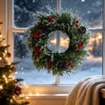 thumbnail image 6 of Qwtwty Artificial Christmas Wreath for Front Door, Christmas Decorations Artificial Wreath Hanging Ornament for Wall Window Holiday Decor, 6 of 6