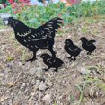thumbnail image 4 of 4pcs Metal Chicken Garden Metal Stakes, Hollow Garden Animal Ornaments, 4 of 5