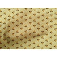 thumbnail image 4 of oneOone Cotton Poplin Mustard Yellow Fabric Leaves & Floral Block Craft Projects Decor Fabric Printed By The Yard 56 Inch Wide, 4 of 4