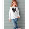 thumbnail image 2 of Heart With Cobweb Long Sleeve Toddler -Image by Shutterstock,  4 Toddler, 2 of 4