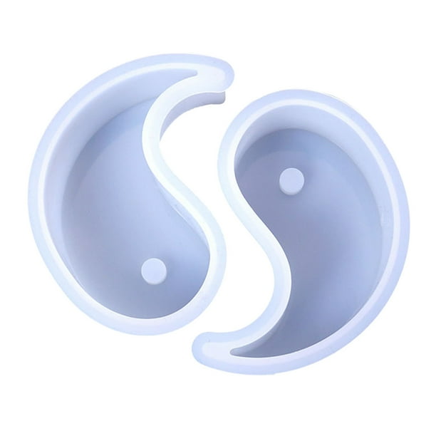 KAKOWELY 2 moldes de silicona para hacer velas de Tai Chi, moldes de silicona para velas DIY.