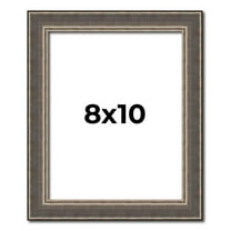 8x10 Frame Grey Picture Frame Complete Wood Picture Frame with UV Acrylic, Foam Board Backing &