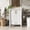 White + Ceramic + Solid Wood+MDF + Bathroom, variant on 24" Modern Bathroom Vanity with Ornate Motif Design & Soft-Close Hinges, Bathroom Cabinet with Drawer and Back Open Structure, Ornately Carved French Cylinder Legs