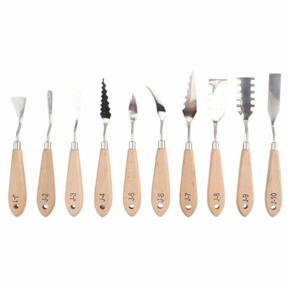 10 Pcs Palette Scraper Painting Tool Palette Scraper Set Painting Spatula Set for Canvas Acrylic Painting