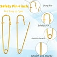 thumbnail image 2 of ATJIA 3" and 4" Large Safety Pins Pack of 30 for Clothes Leather Canvas Blankets Crafts Skirts Kilts, Extra Large Safety Pin Heavy Duty Safety Pins, 2 of 7