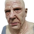 thumbnail image 4 of Anciano De Halloween Halloween Old Grandpa Full Mask Old Man Grandma Headgear Disfraz de fiesta (A), 4 of 6