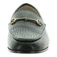 thumbnail image 3 of Sam Edelman Loraine Deep Emerald Pebbled Croco Almond Toe Slip On Fashion Loafer (Deep Emerald Pebbled Croco, 8), 3 of 3