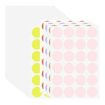 Uxcell Colored Dot Stickers, Color Coding Labels Blank Circle Adhesive Round Price Stickers 5 Color 3/4"