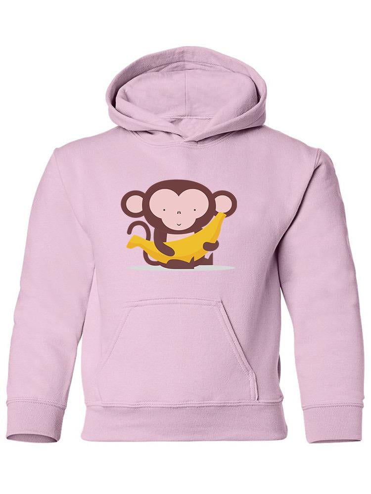 Monkey With Big Banana Hoodie Youth's Image by Shutterstock