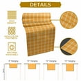 thumbnail image 5 of Yellow Plaid Table Runner, Autumn Thanksgiving Kitchen Dining Table Decoration for Home Party Decor 13x90 Inches, 5 of 9