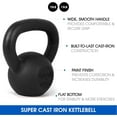 thumbnail image 3 of Yes4All 25 lb Cast Iron Kettlebell, Black, Combo / Set, Includes 10-15lb, 3 of 7